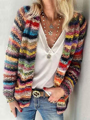 Women's Loose Colorful Knit Cardigan