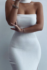 Off-the-shoulder Slip-on Dress