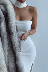 Off-the-shoulder Slip-on Dress