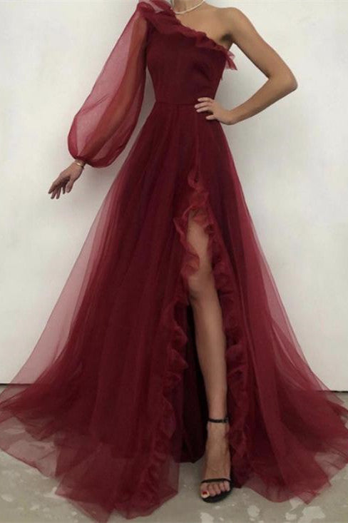 One Shoulder Prom Dress Evening Dress