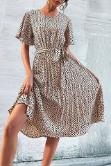 Printed Leopard-print Slim-fit Maxi Dress