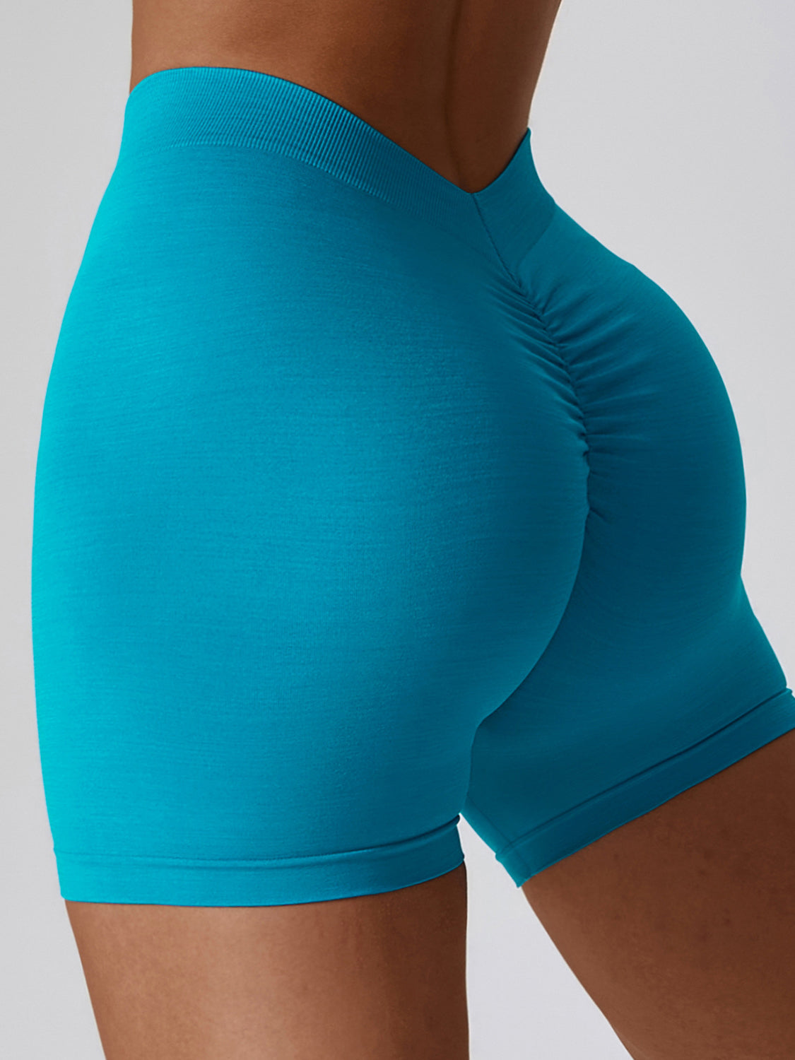 Back V Scrunch Marl Yoga Shorts