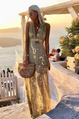 V-neck Bronzing Skirt