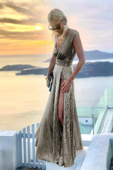 V-neck Maxi Dress