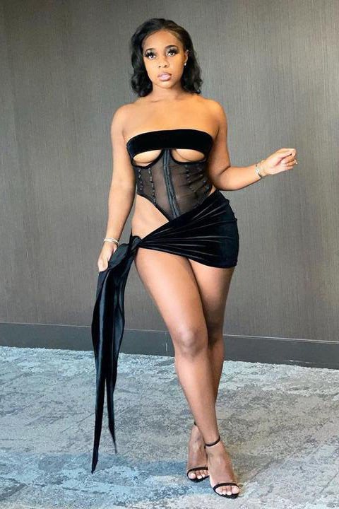 Odelette Mesh Mini Dress