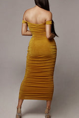 Off Shoulder Midi Dress