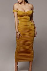 Off Shoulder Midi Dress