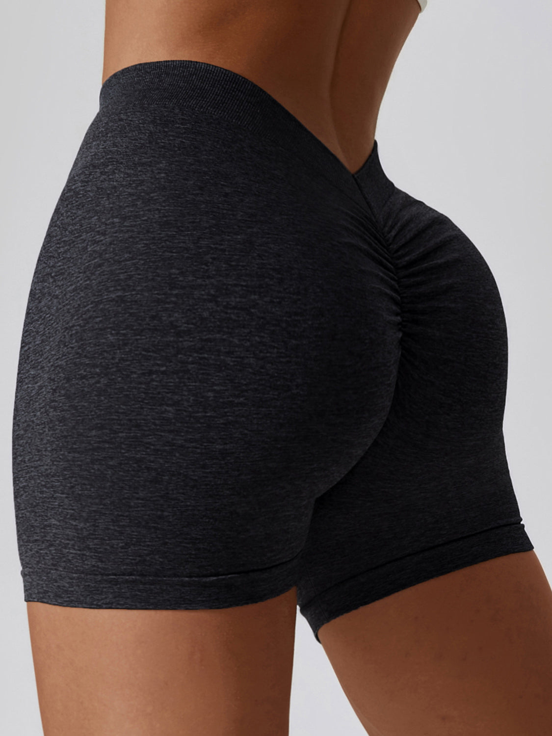 Back V Scrunch Marl Yoga Shorts