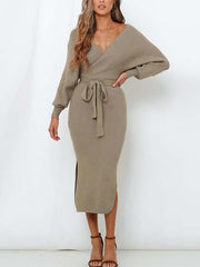 Vorioal V Neck Autumn Dress