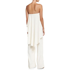 white jumpsuit with cape
