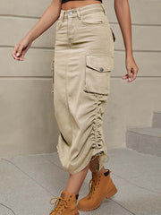 Vorioal Denim Cargo Pants Dress