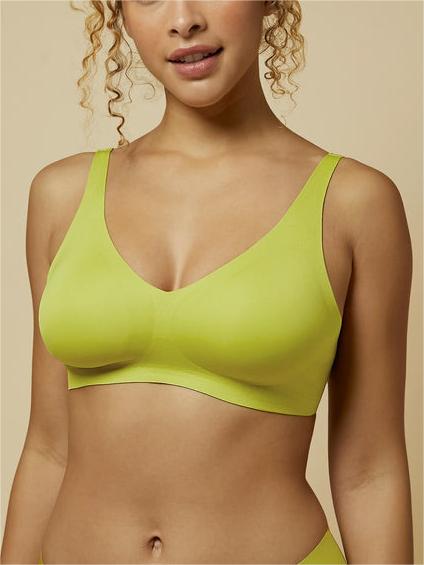 Wireless Plunge Lounge Bra Green