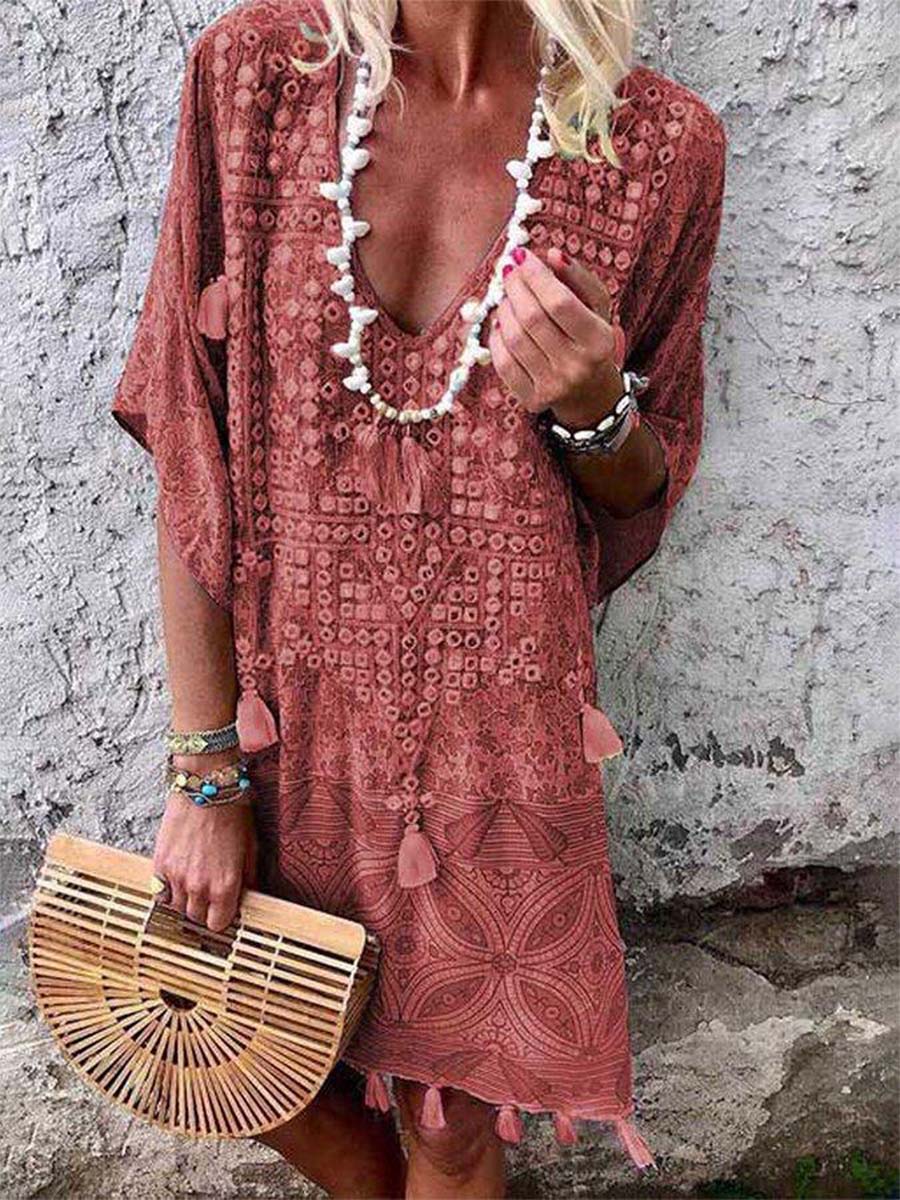 Vorioal Sexy Print Dress