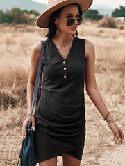Vorioal Knit Wrap Dress