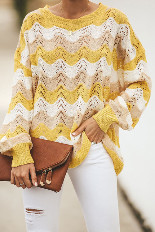 You Are My Sunshine Bright Yellow Stripe Sweater