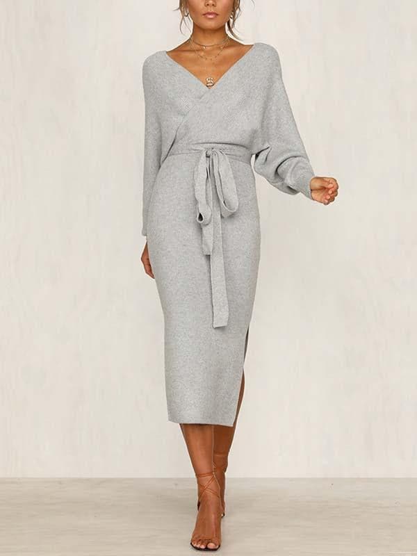 Vorioal V Neck Autumn Dress