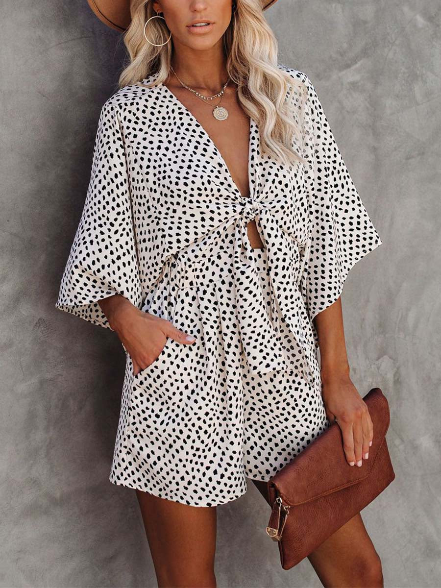 Vorioal Pocketed Tie Romper