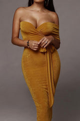 Off Shoulder Mini Dress Two Piece Set
