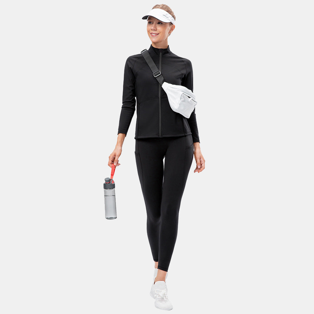 Zip Pocket Fleece Jacket & Leggings Set