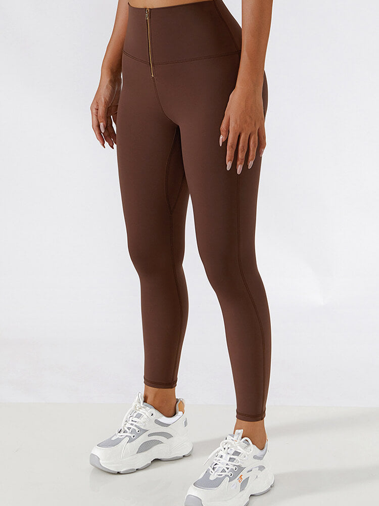 Empowered Zip Front High Waist Leggings