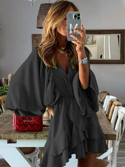 Vorioal Fashion V-neck Dress