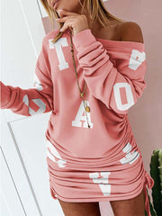 Vorioal Lrregular Long Sleeve Dress