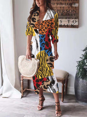 Vorioal Colorful Shirt Dress