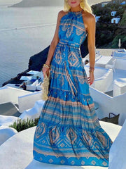 Vorioal Printed Mid-waist Dress
