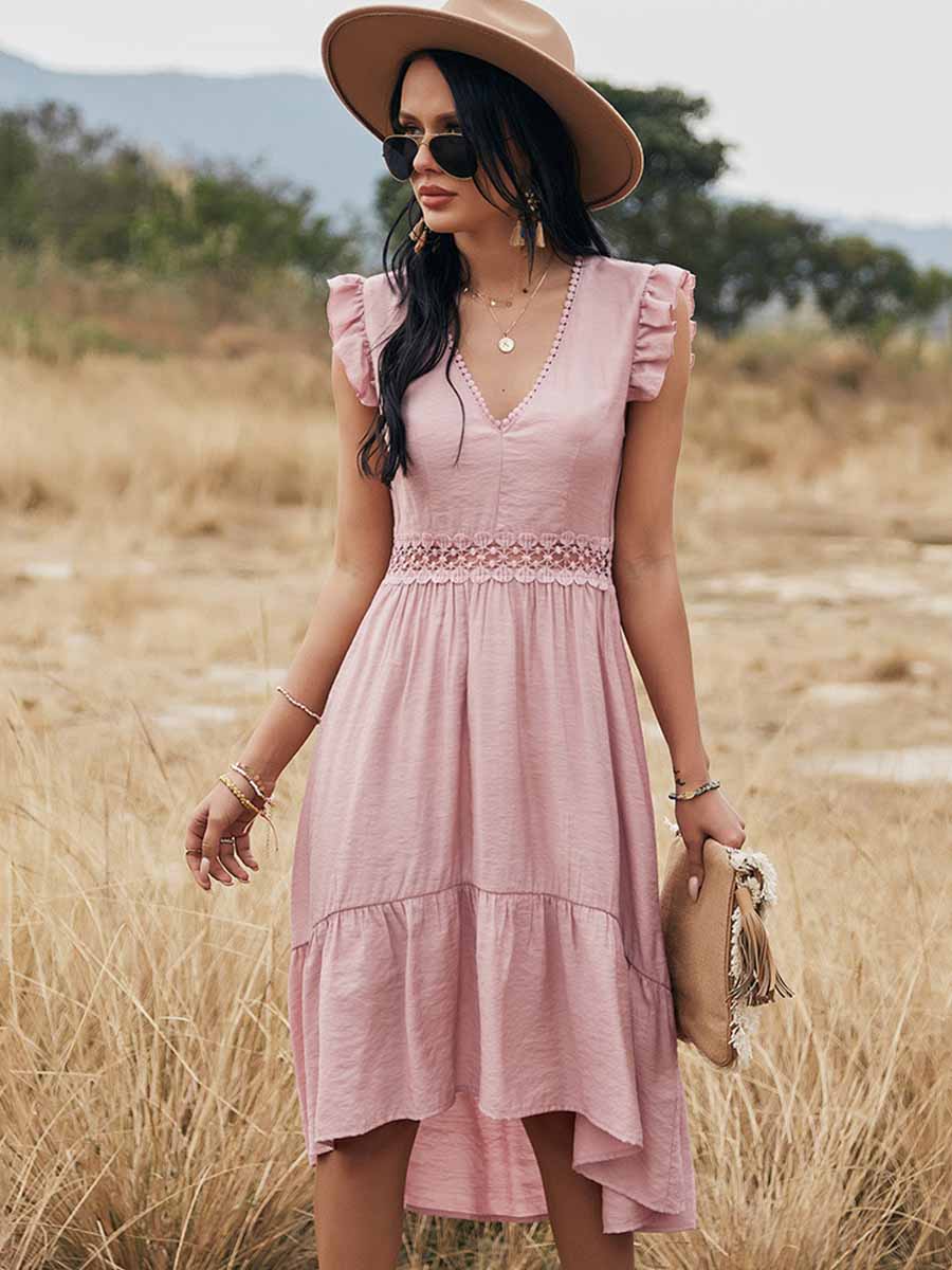Vorioal Hollow Stitching Dress