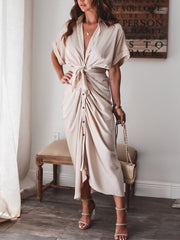 Vorioal High Waist Belt Dress