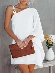 Vorioal Batwing Sleeve Strapless Dress