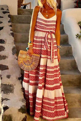 Vorioal Geometric Printed Dress