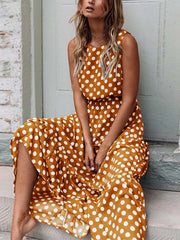 Vorioal Stylish Polka Dot Dress