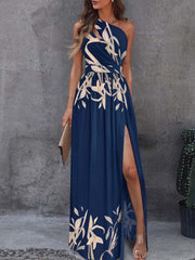 Vorioal Sloping Shoulder Dress