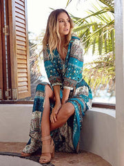 Vorioal Printed Beach Dress