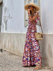 Vorioal Printed Sleeveless Dress