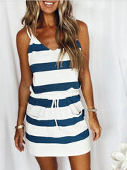 Vorioal Striped Sling Dress