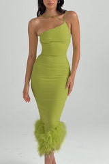 One Shoulder Midi Dress