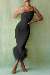 One Shoulder Midi Dress