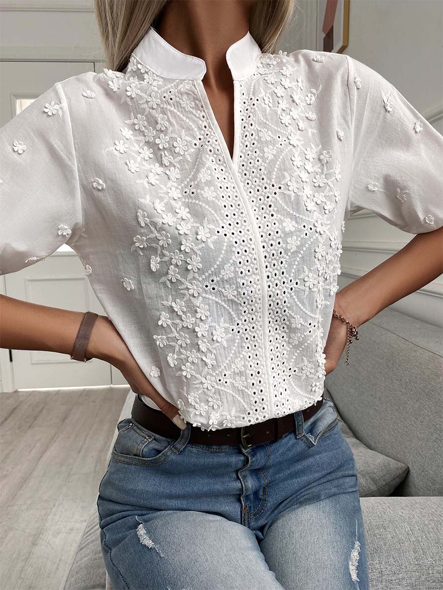 Vorioal Lace White Shirt