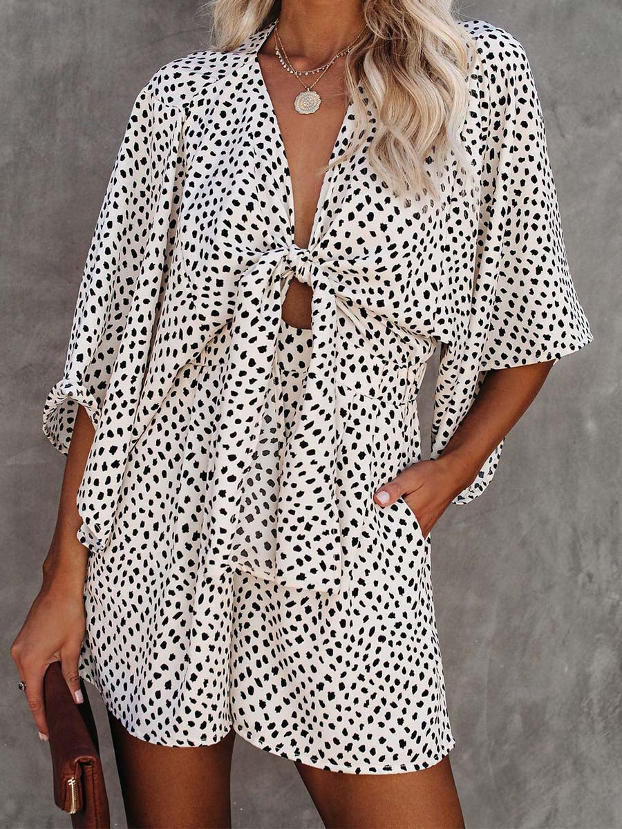 Vorioal Pocketed Tie Romper
