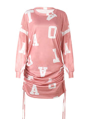 Vorioal Lrregular Long Sleeve Dress
