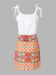 Vorioal Sling Printed Dress