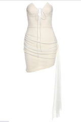 Wrapped chest strap slim dress
