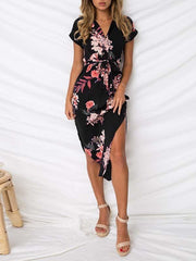 Vorioal Trendy Printed Asymmetrical Dress