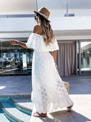 Vorioal Lace White Dress