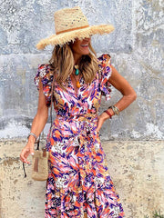 Vorioal Printed Sleeveless Dress