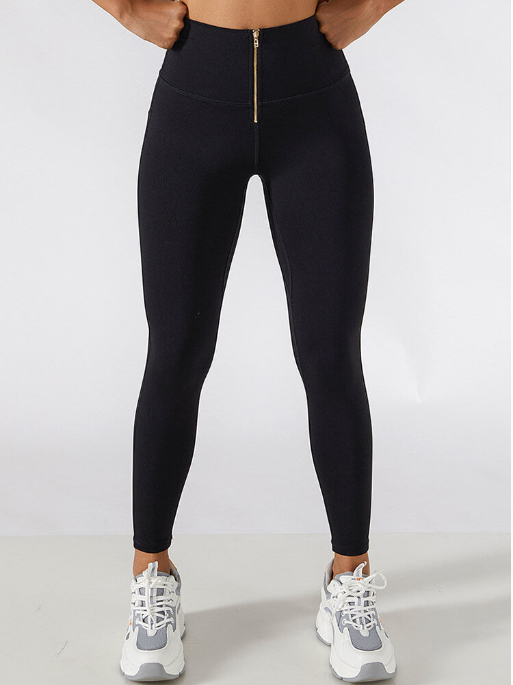 Empowered Zip Front High Waist Leggings