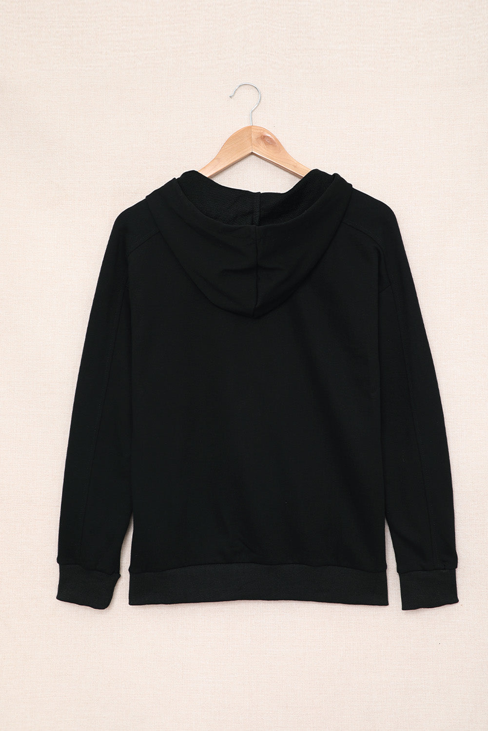 Lace-Up Dropped Shoulder Hoodie