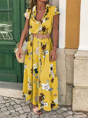 Vorioal Bohemian V-neck Dress